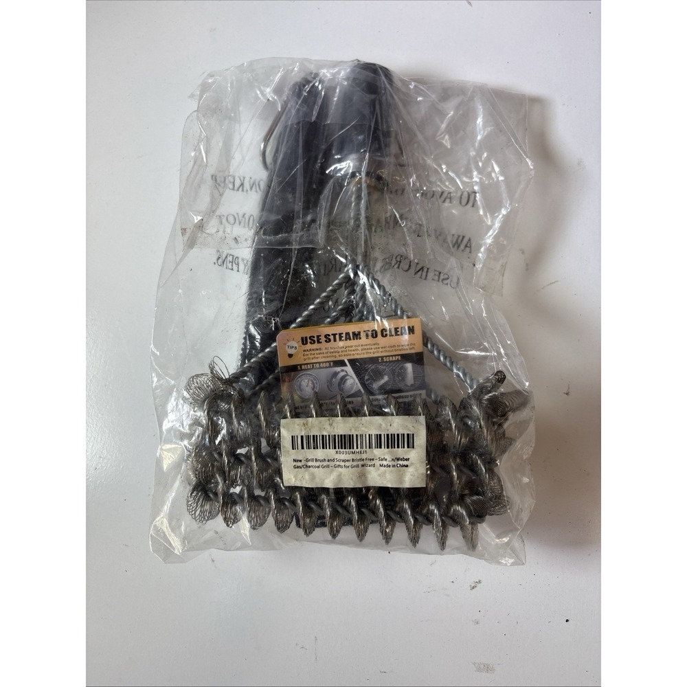 Grill Brush and Scraper Bristle Free Safe BBQ Brush (HG)